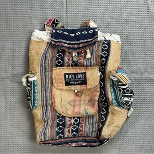 Rice Love Backpack Recycled Natural Minimalist